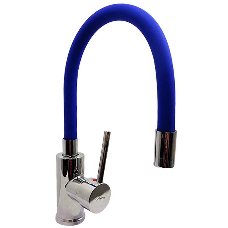 GRIFERIA PARA FREGADERO MONOMANDO FLEXIBLE AZUL GRIVEN