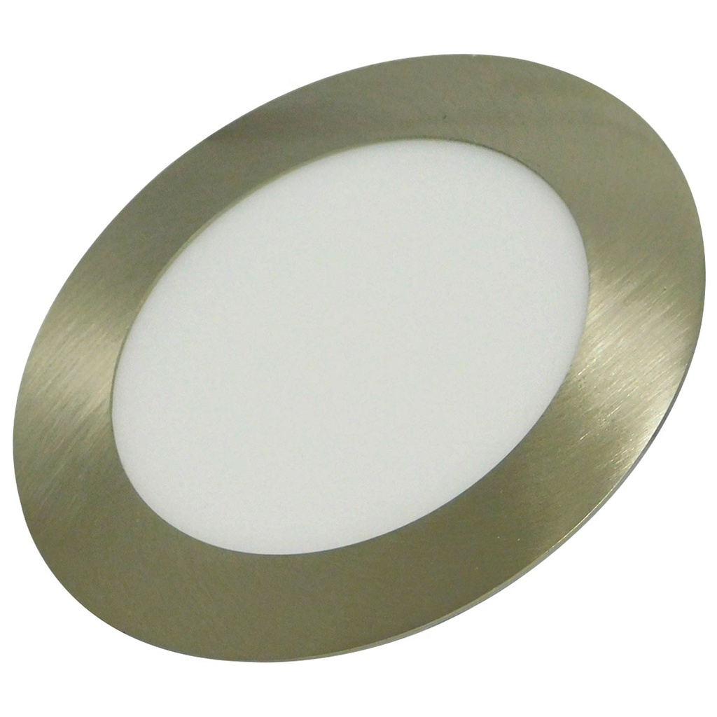 LAMPARA LED PARA EMPOTRAR REDONDA 6W NIQUELADA LUZ BLANCA ANGEL LIGHT