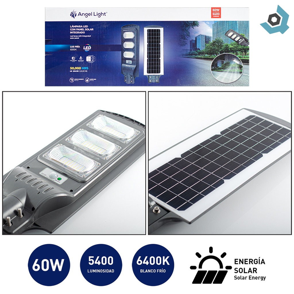 LAMPARA LED SOLAR 60W ANGEL LIGHT