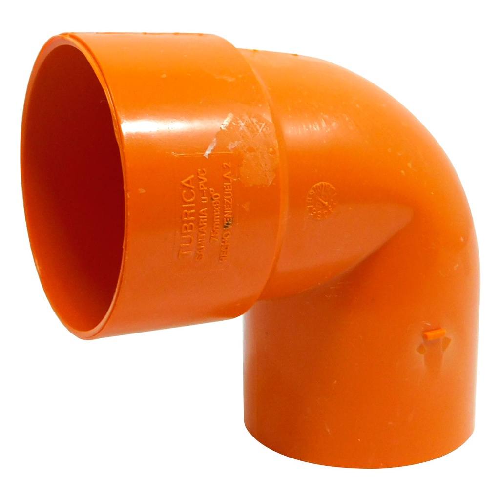 CODO 90GR PVC SANITARIO 75MM REFORZADO EXC TUBRICA