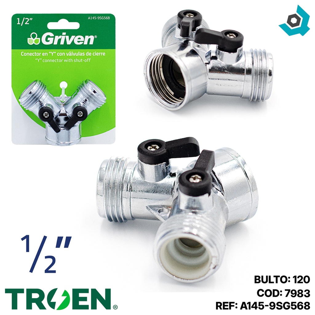 CONECTOR PARA MANGUERA TIPO Y GRIVEN