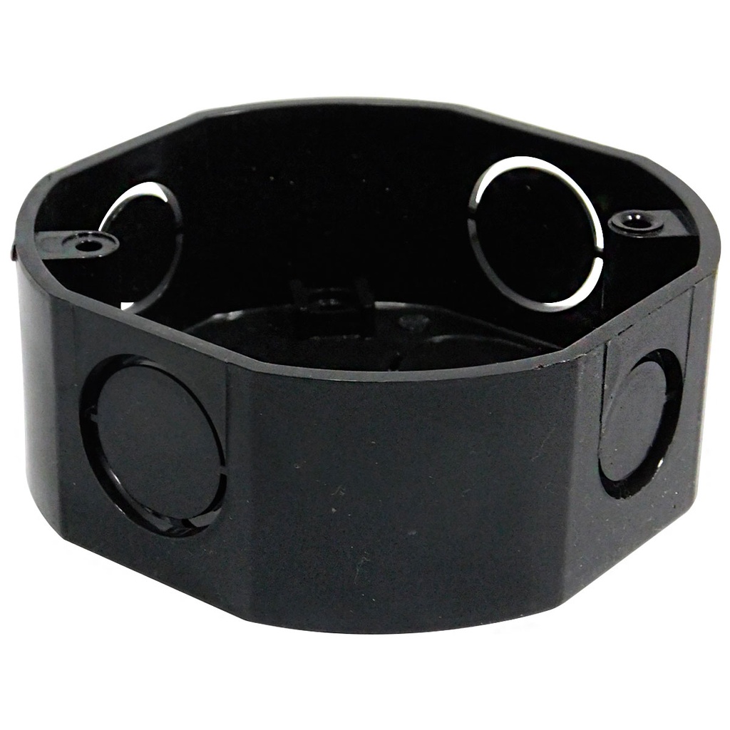 CAJETIN PVC CONDUIT OCTAGONAL NEGRO DP
