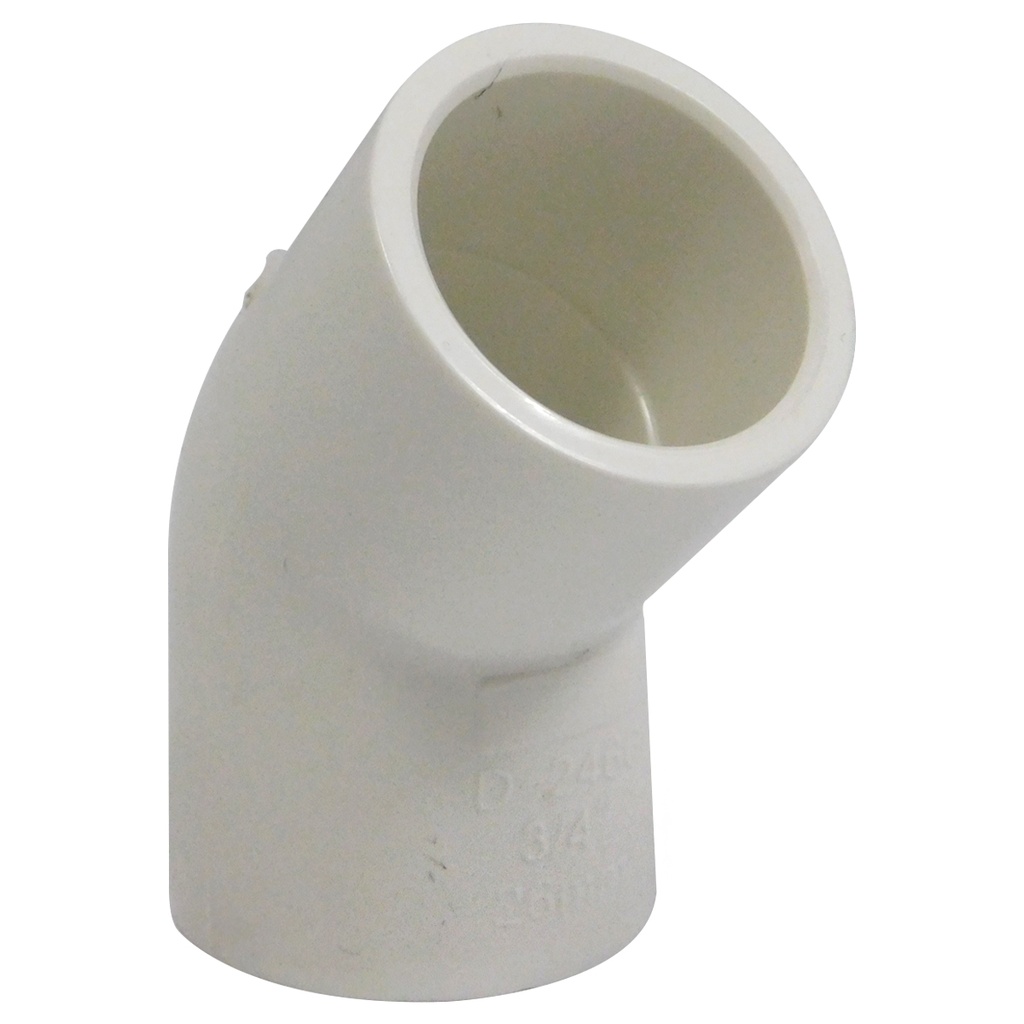 CODO 45GR PVC PRES 3/4" BLANCO TUBRICA
