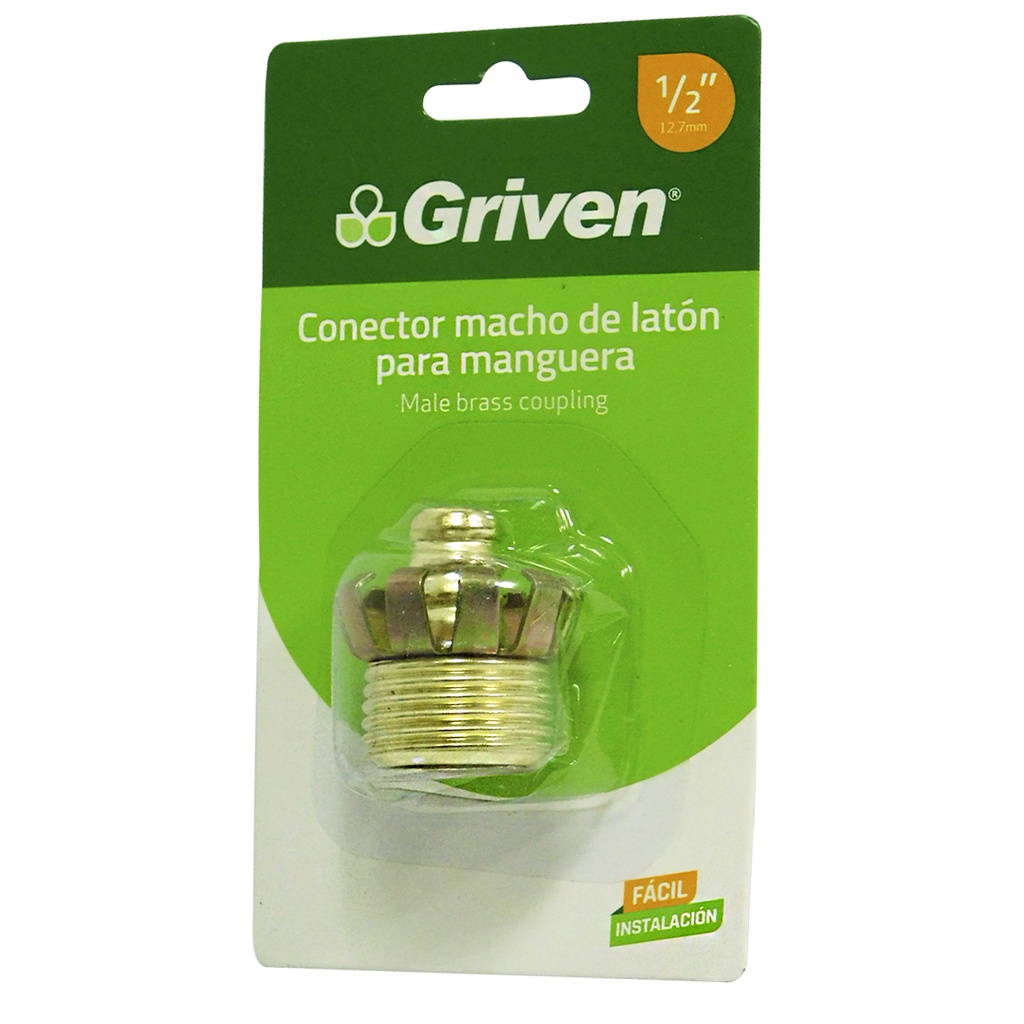 CONECTOR MACHO 1/2" PARA MANGUERA GRIVEN