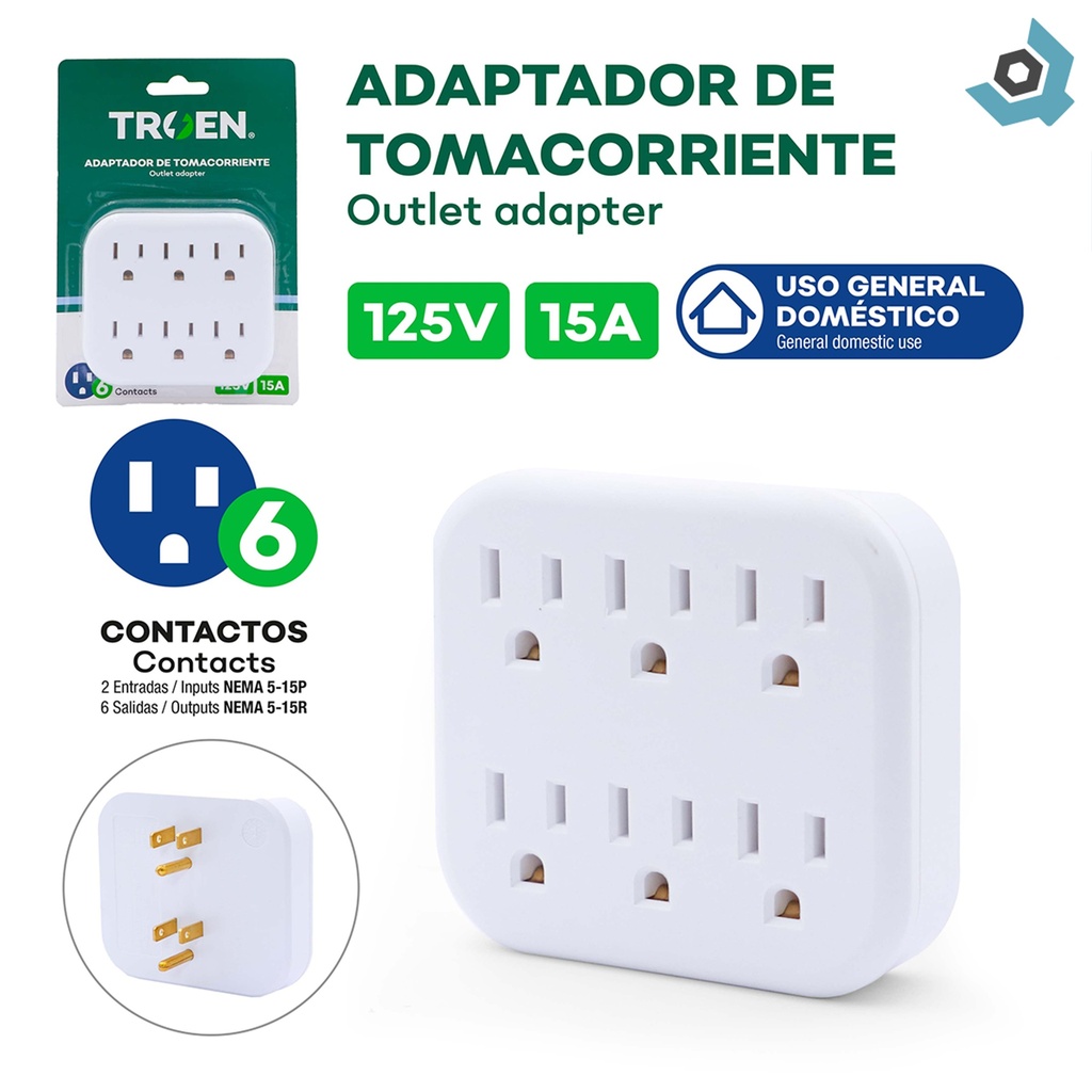 MULTITOMA CON TIERRA 6 VIAS TROEN