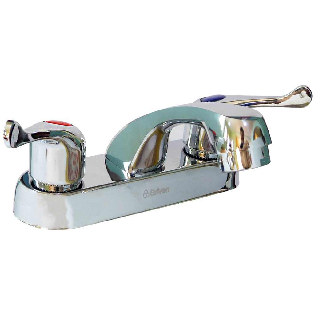 GRIFERIA PARA LAVAMANOS 4" DOBLE MANIJA GRIVEN