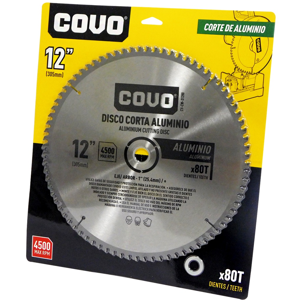 DISCO DE SIERRA 12" PARA ALUMINIO COVO