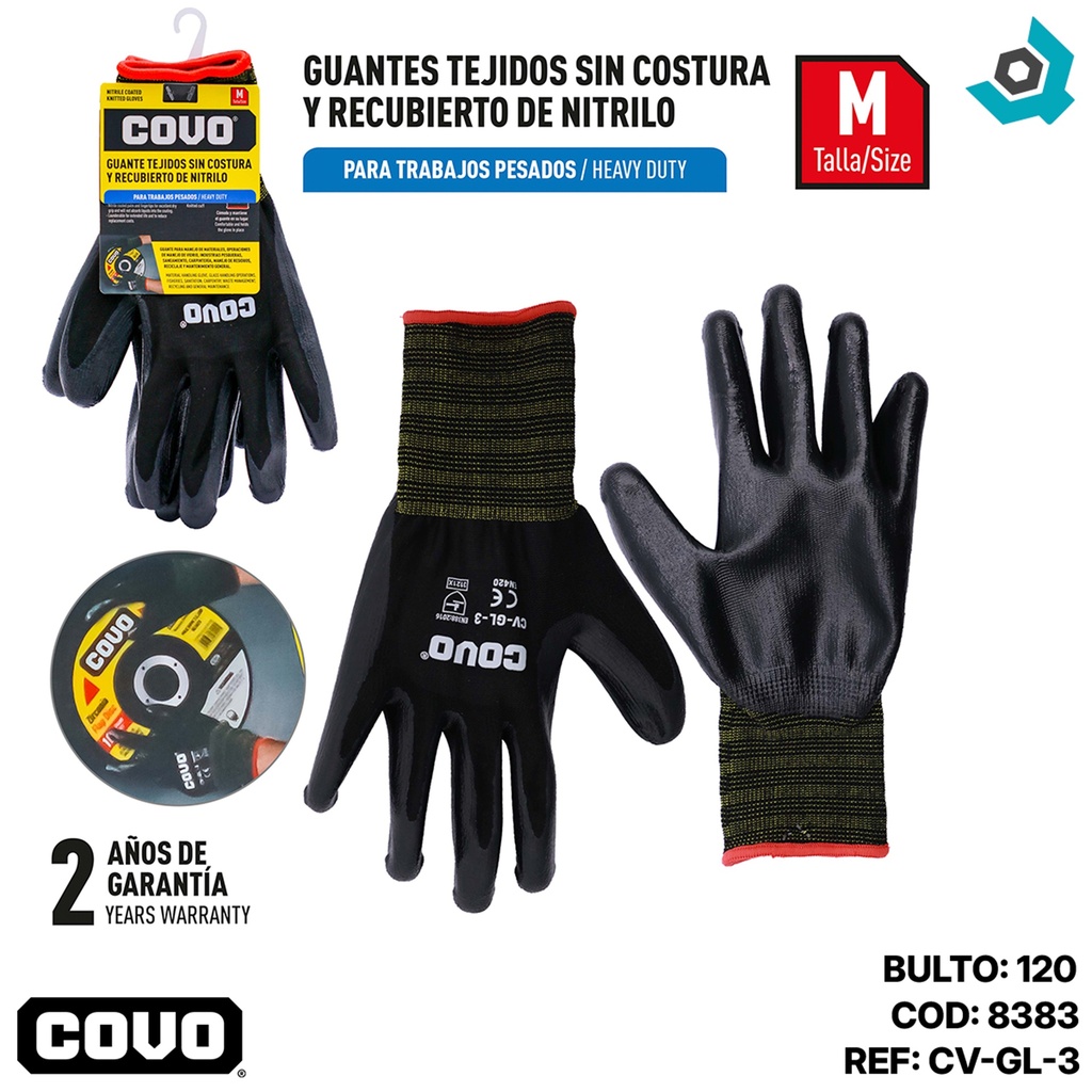 GUANTES DE TRABAJO TALLA M COVO