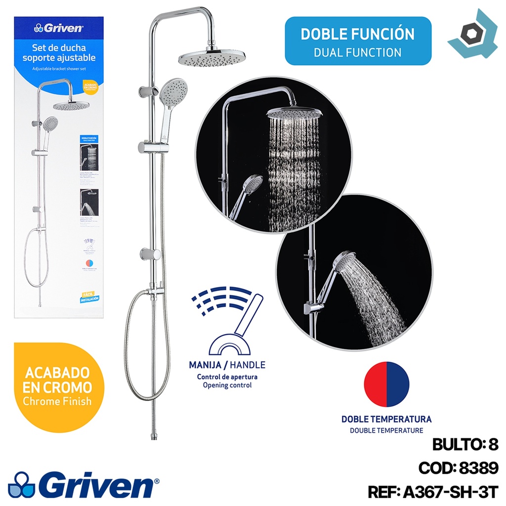 JUEGO DE REGADERA Y DUCHA GRIVEN