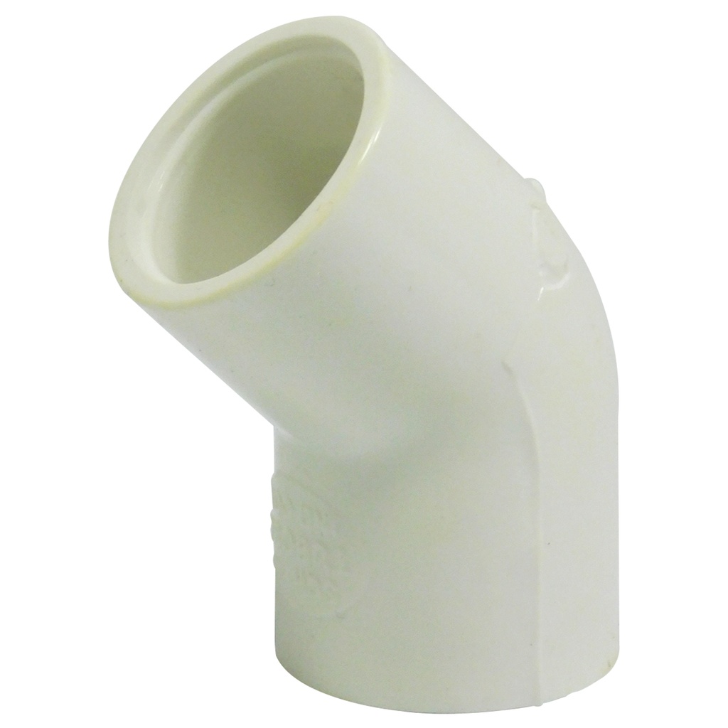 CODO 45GR PVC PRES 1/2" BLANCO TUBRICA