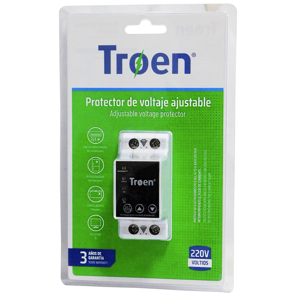 PROTECTOR DE VOLTAJE 220V AJUSTABLE TROEN