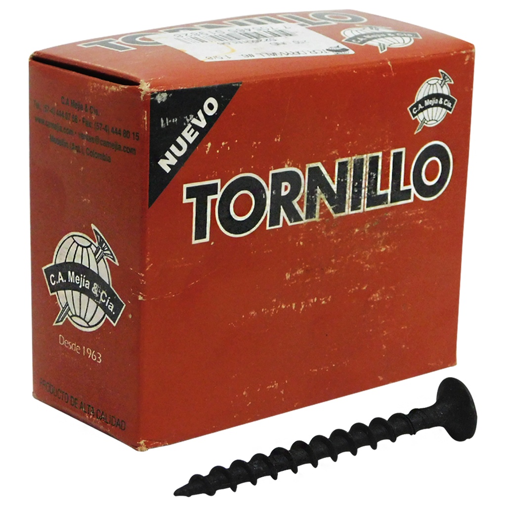 TORNILLO DRYWALL #6 X 1 5/8" ROSCA GRUESA MEJIA