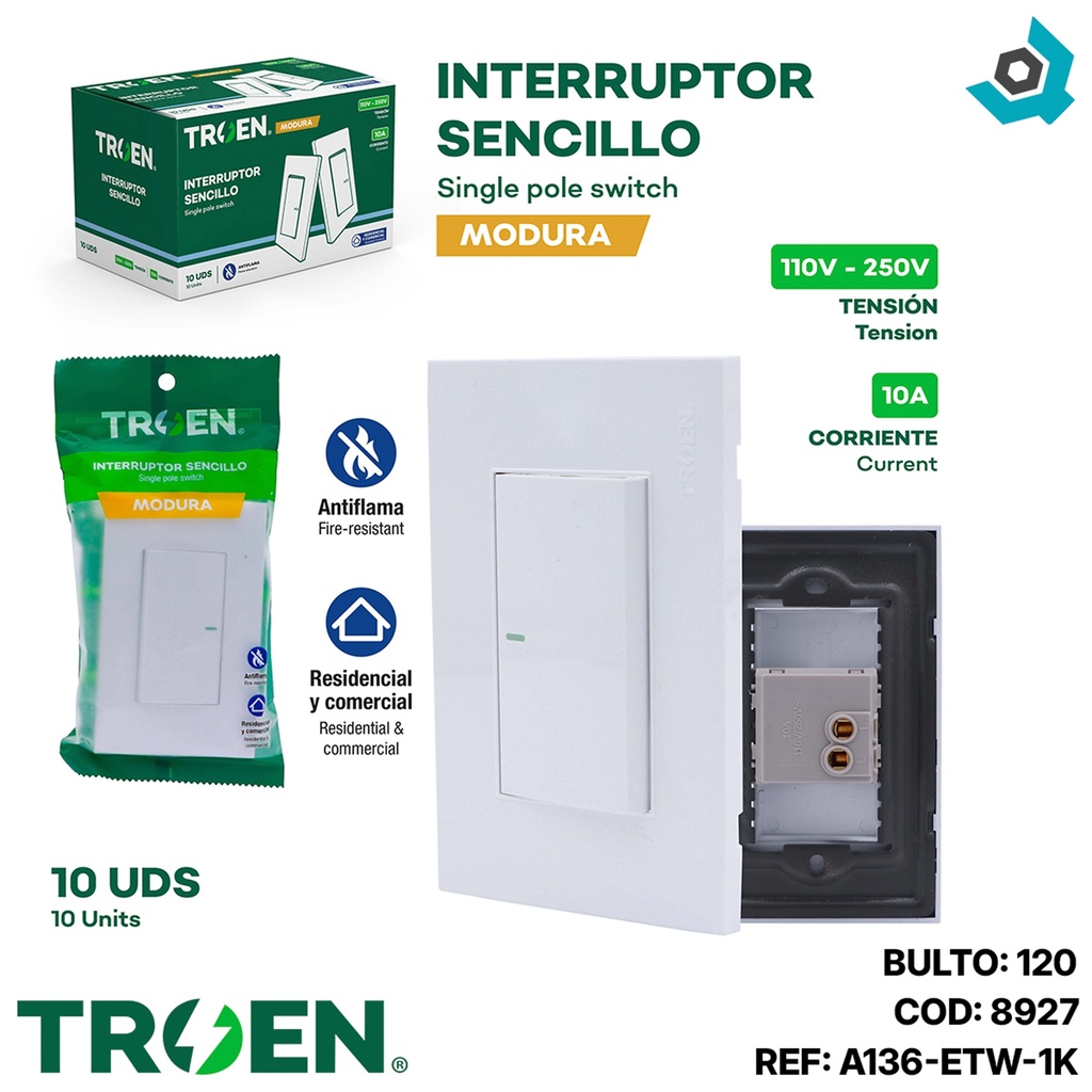 APAGADOR INDIVIDUAL BLANCO TROEN