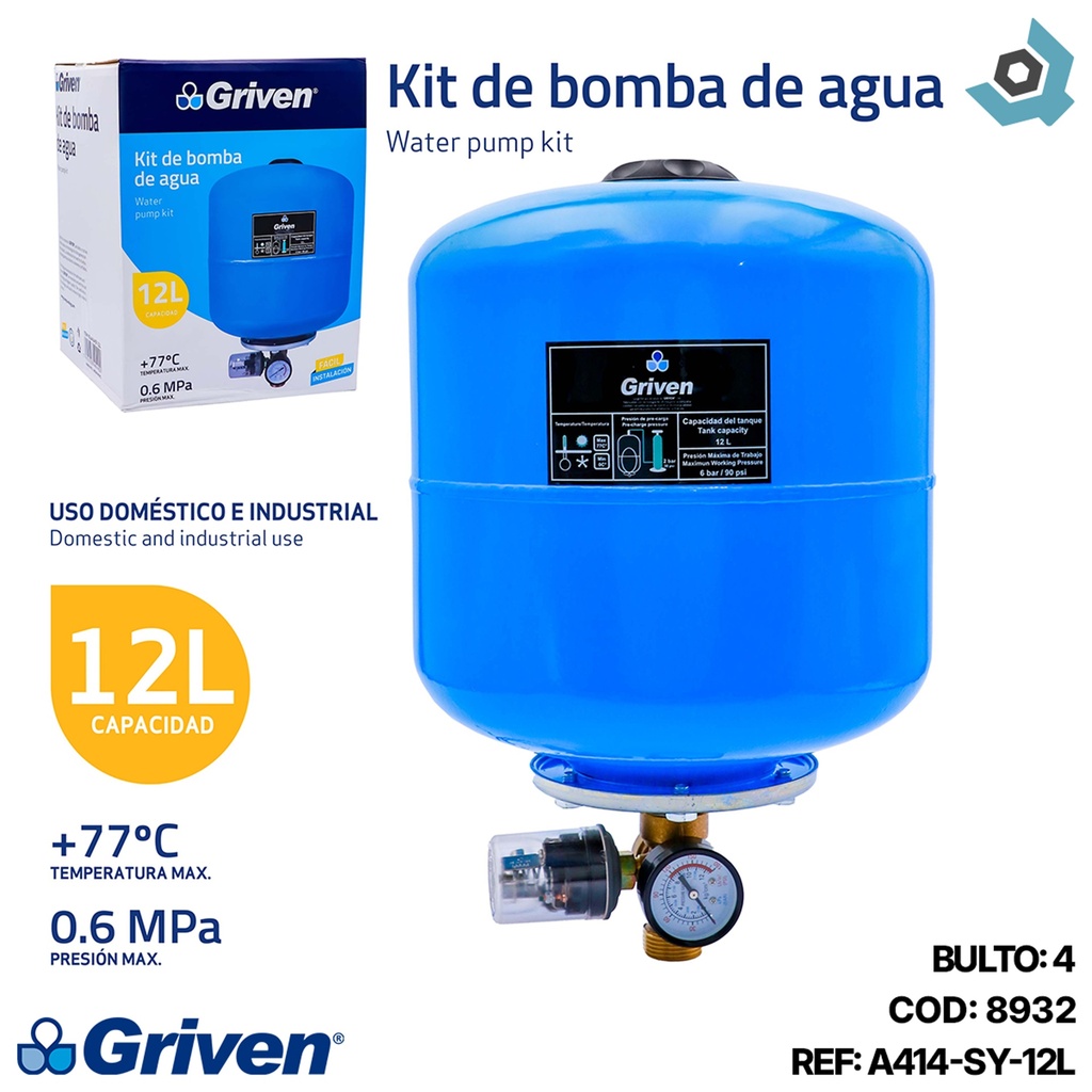 PULMON TANQUE PARA AGUA 12L GRIVEN