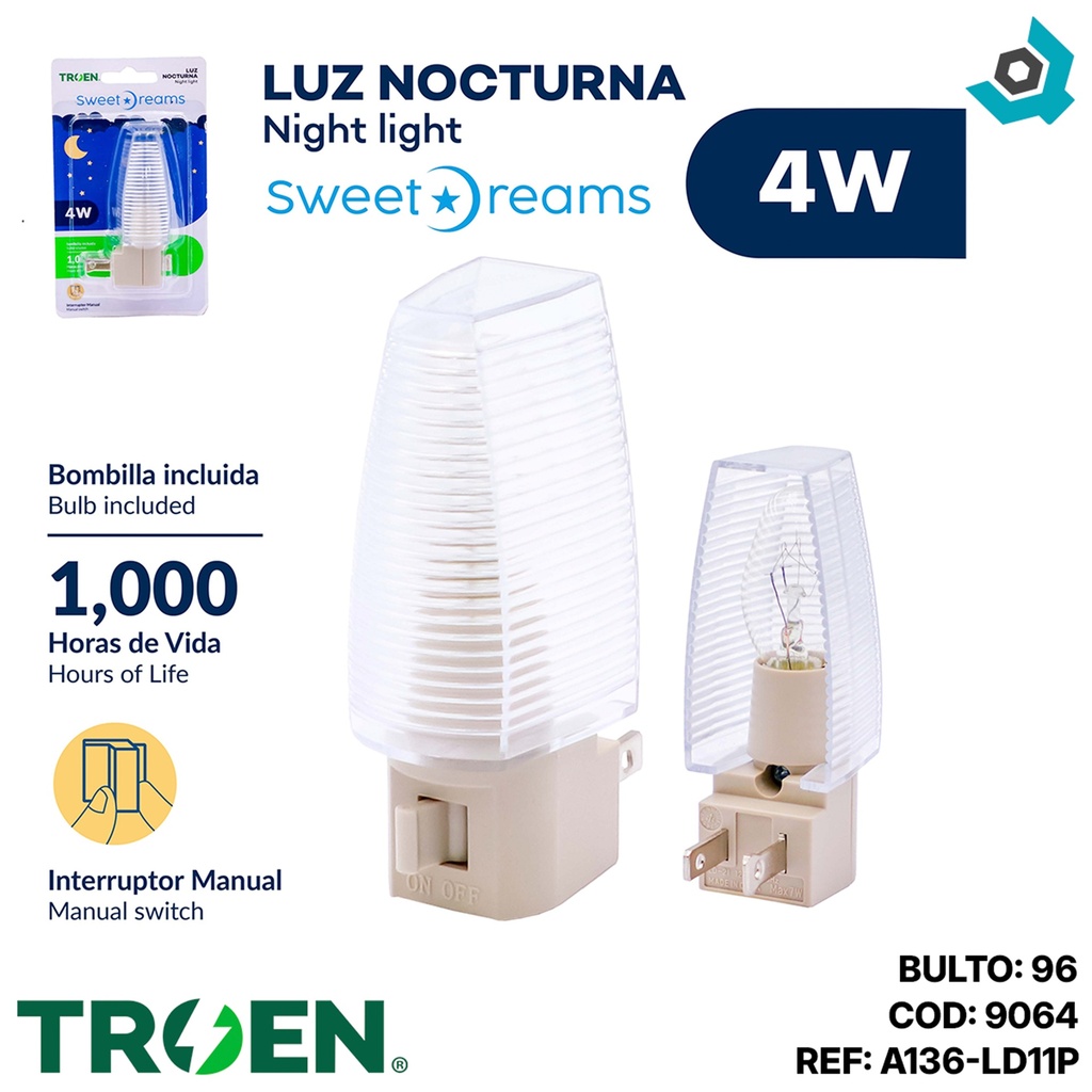 LAMPARA LED NOCTURNA TROEN