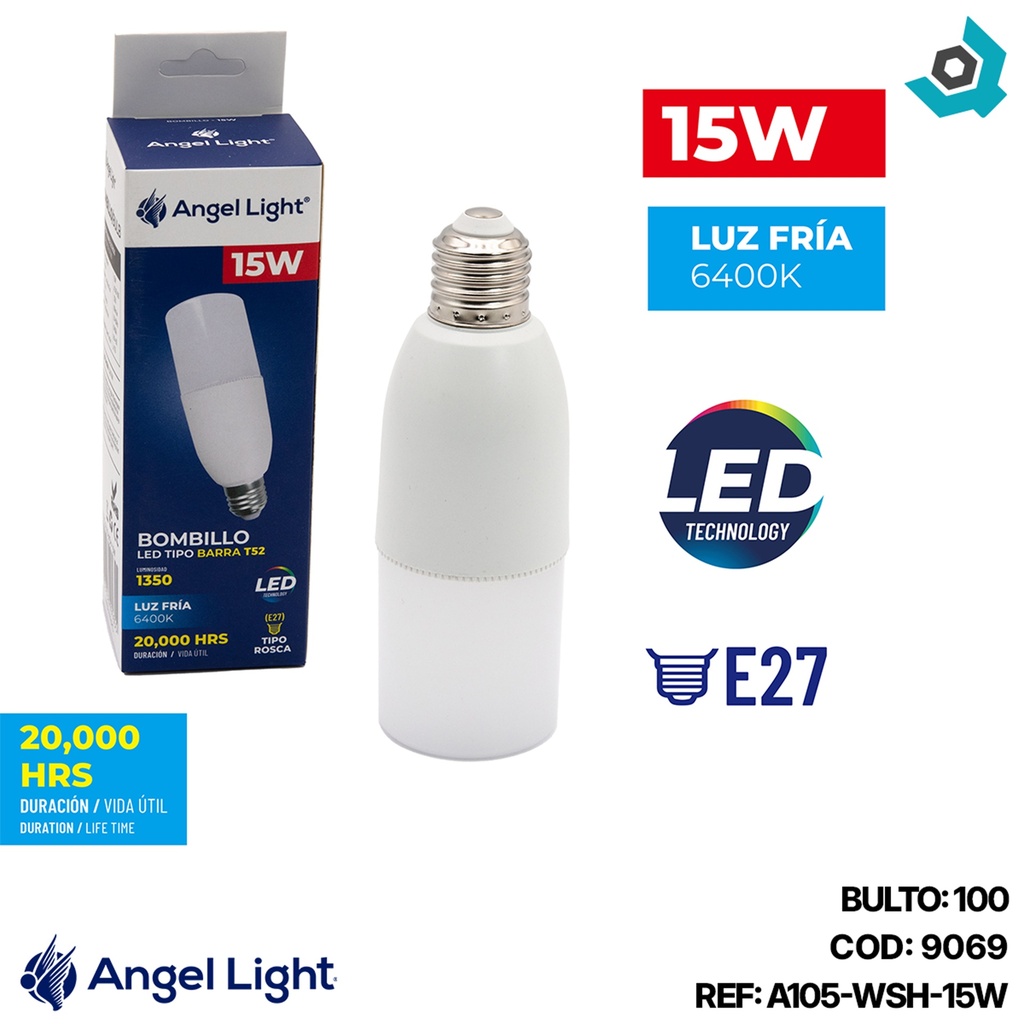 BOMBILLO LED 15W T52 ANGEL LIGHT