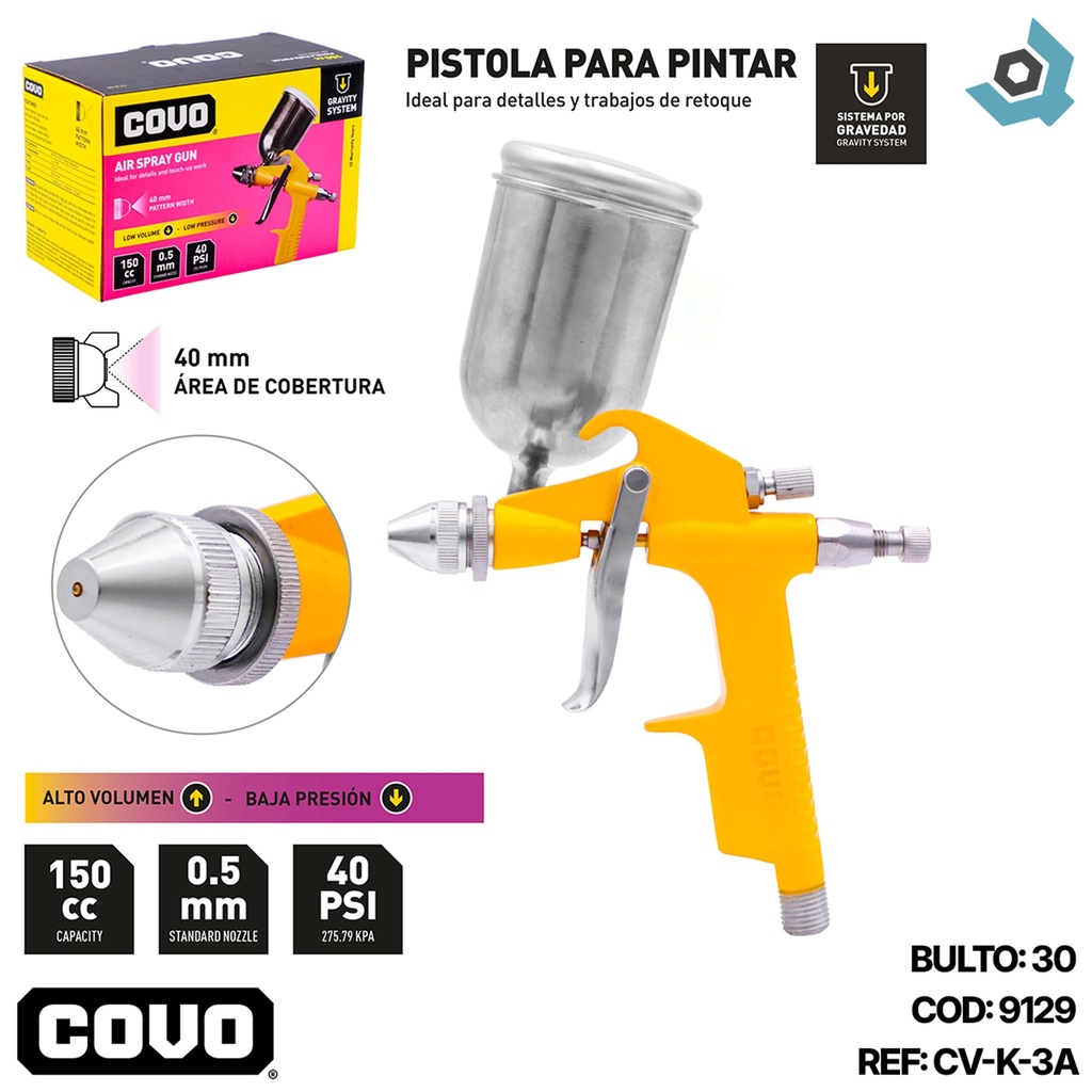 PISTOLA DE SPRAY PARA PINTAR 150CC COVO