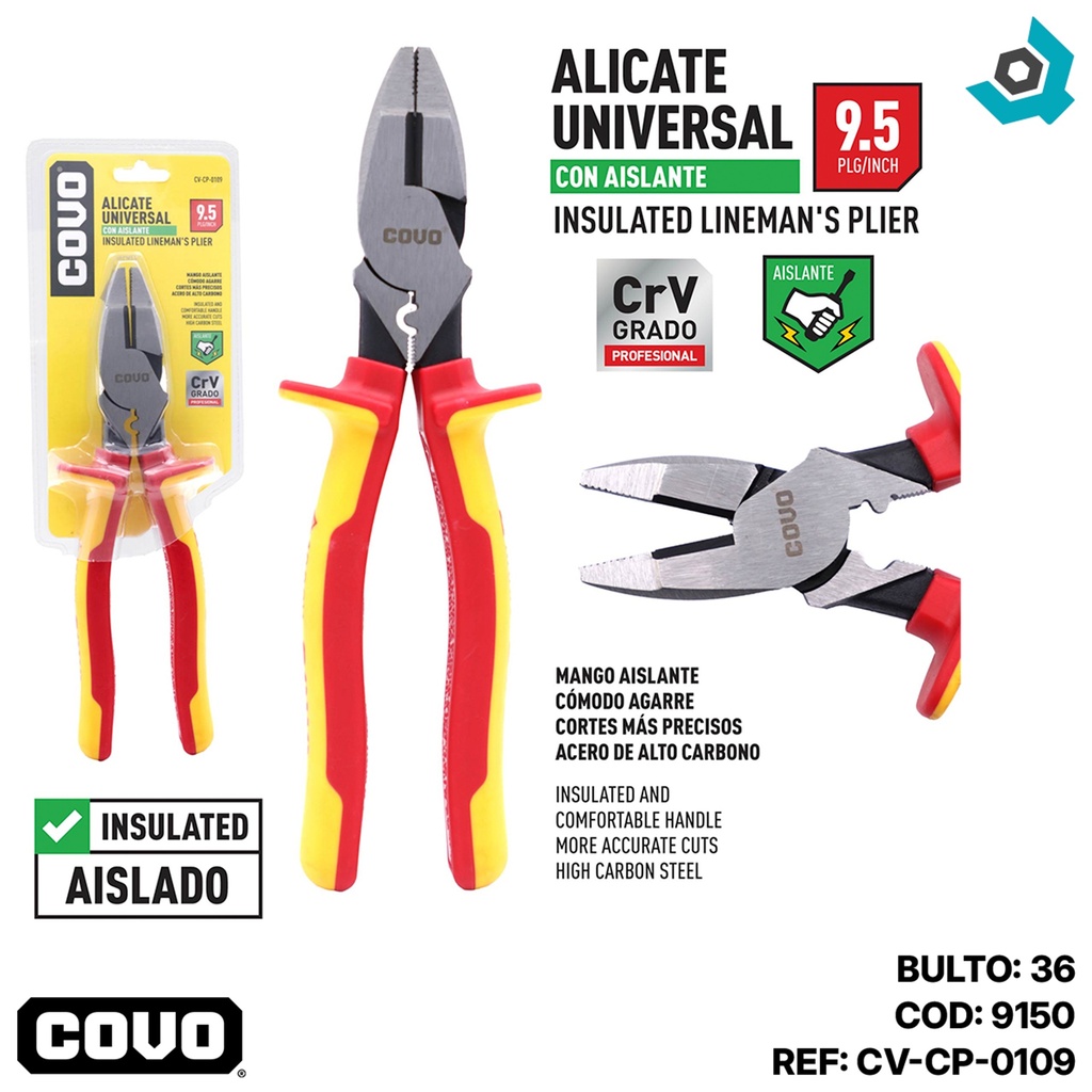 ALICATE 9.5" UNIVERSAL  COVO