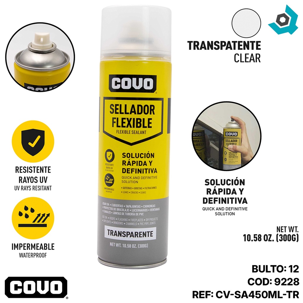 SELLADOR FLEXIBLE TRANSPARENTE 300G COVO