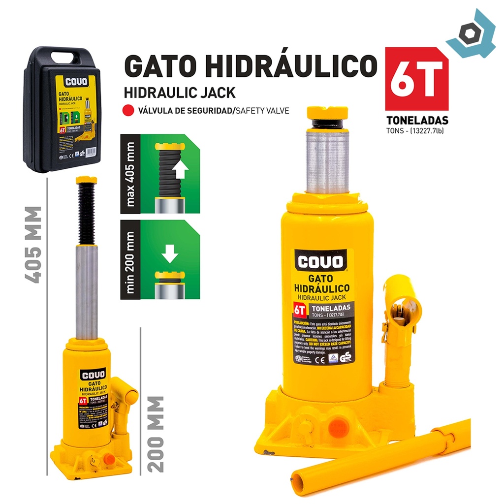 GATO HIDRAULICO 6 TONELADAS COVO
