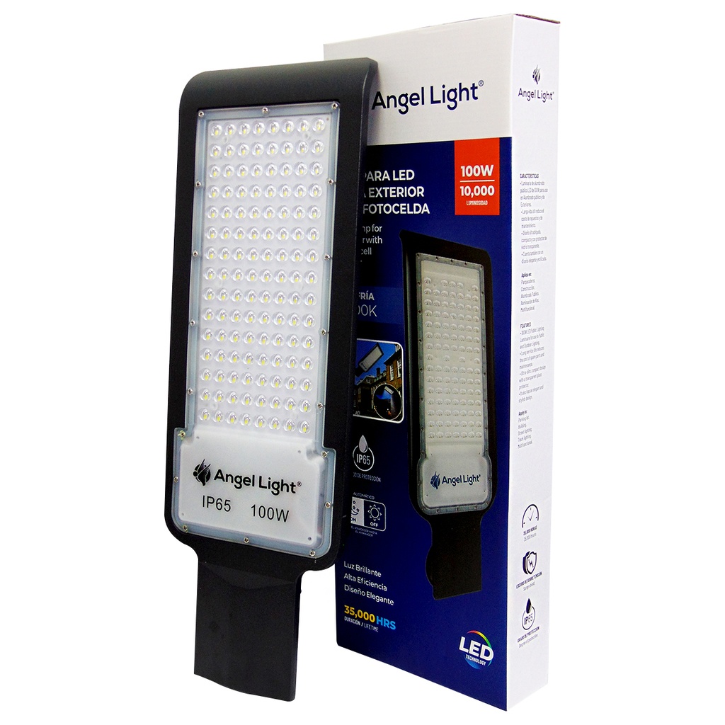 LAMPARA LED PARA EXTERIOR 100W CON FOTOCELDA ANGEL LIGHT