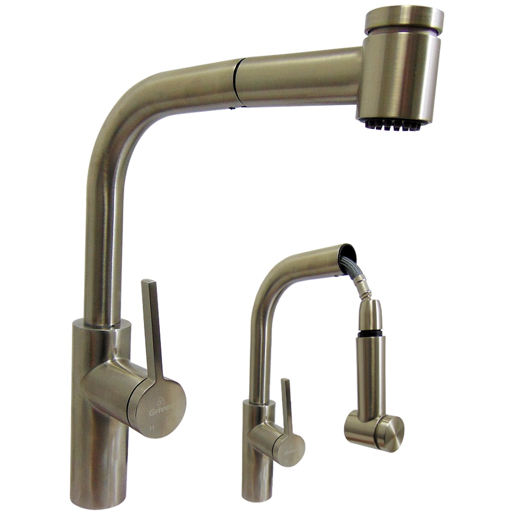 GRIFERIA PARA FREGADERO CUELLO EXTENSIBLE SATIN GRIVEN ELITE