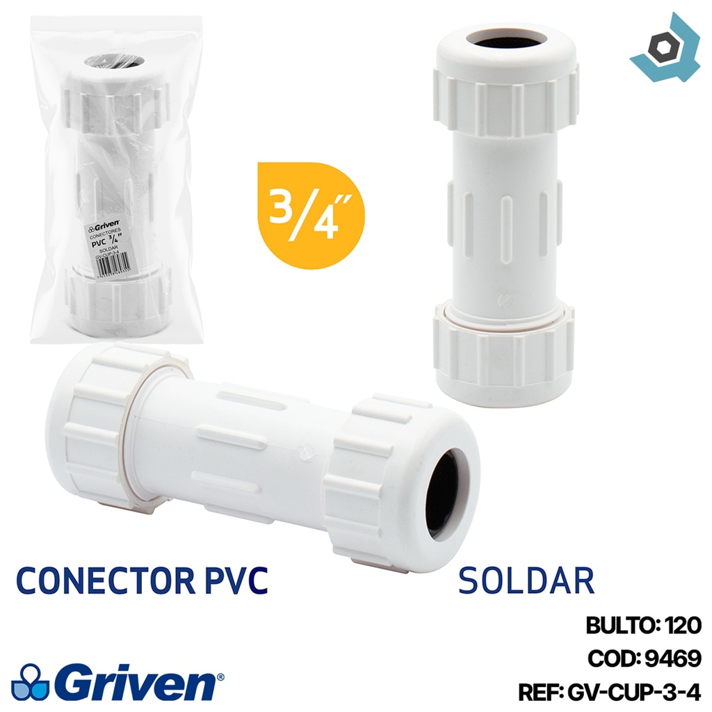 JUNTA DRESS 3/4" DE PVC GRIVEN