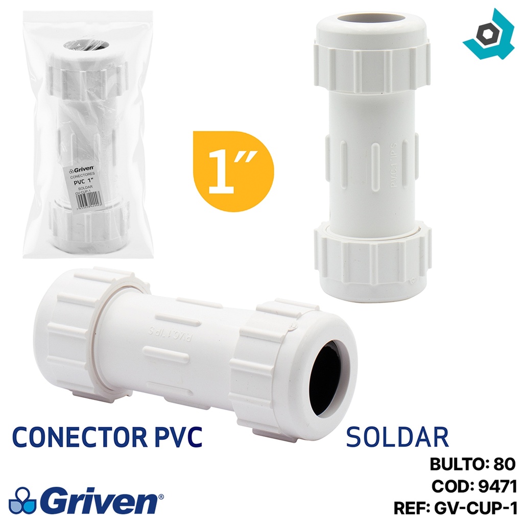 JUNTA DRESS 1" DE PVC GRIVEN