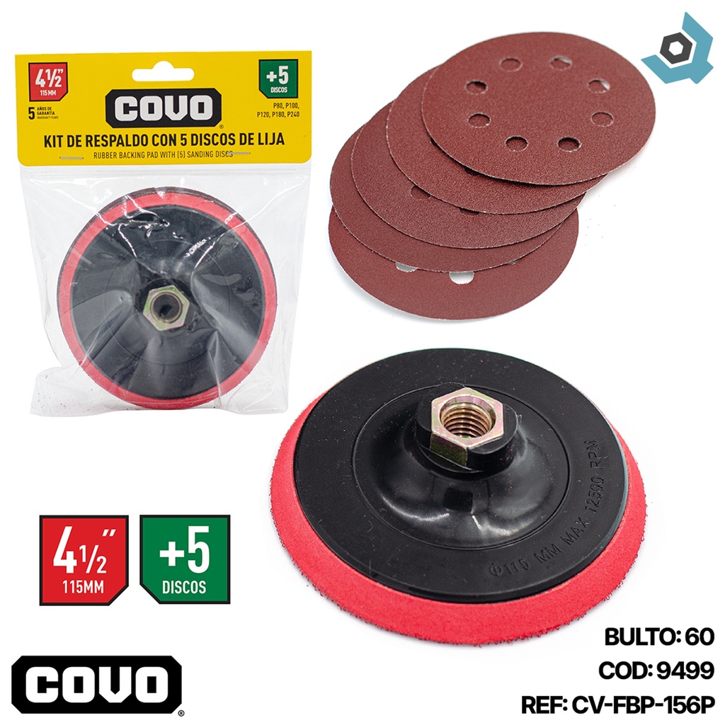 DISCO DE REPUESTO 4 1/2" 5 PIEZAS COVO
