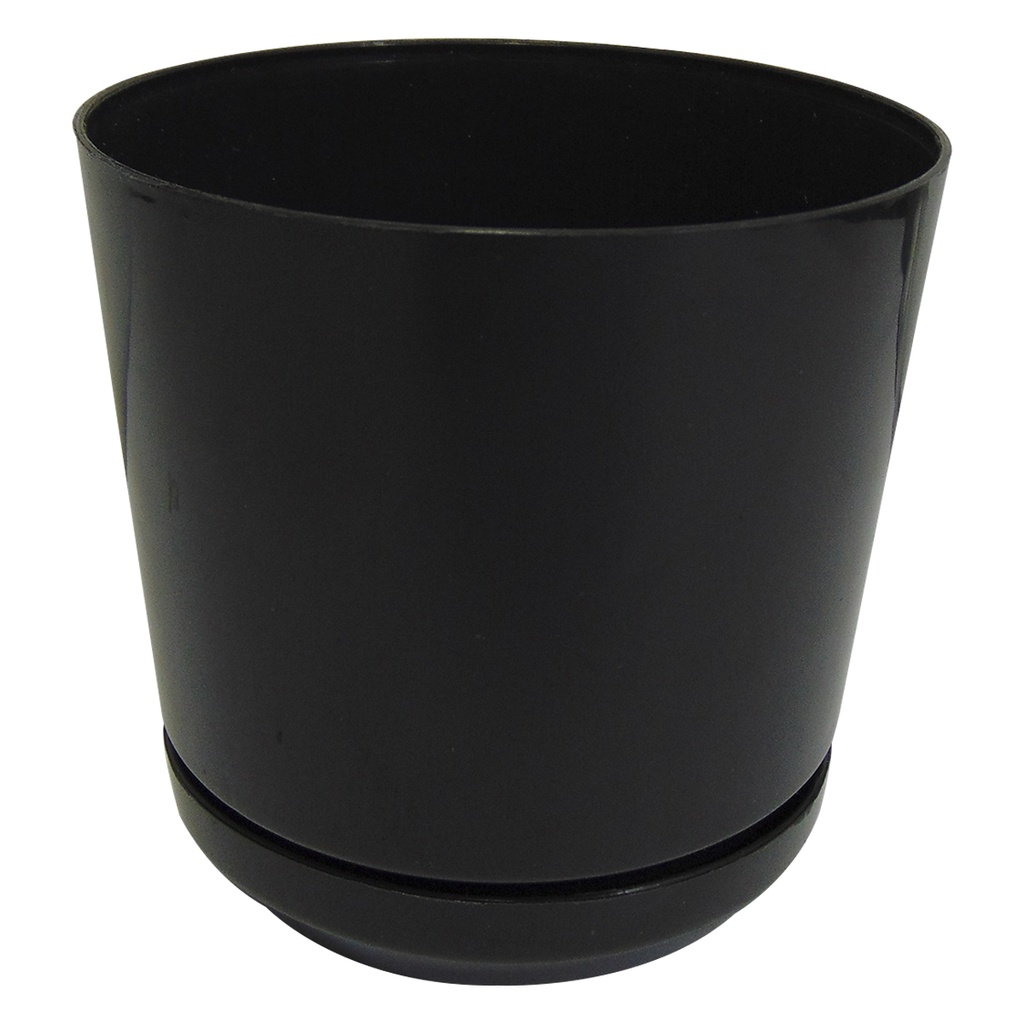 MATERO Y PLATO PP ART CIL LISO D-10 NEGRO DP