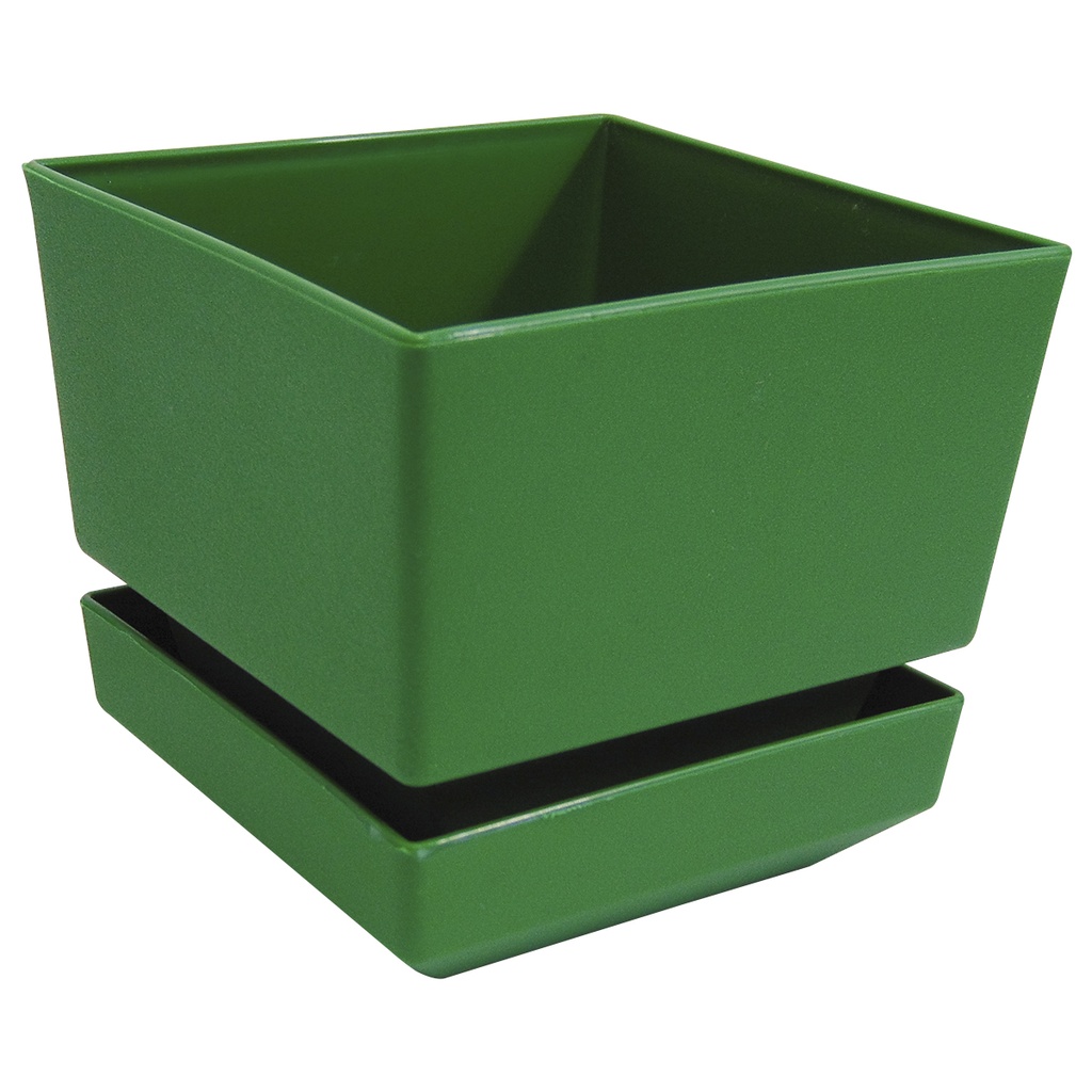 MATERO Y PLATO PP ART CUAD TEX L12 VERDE DP