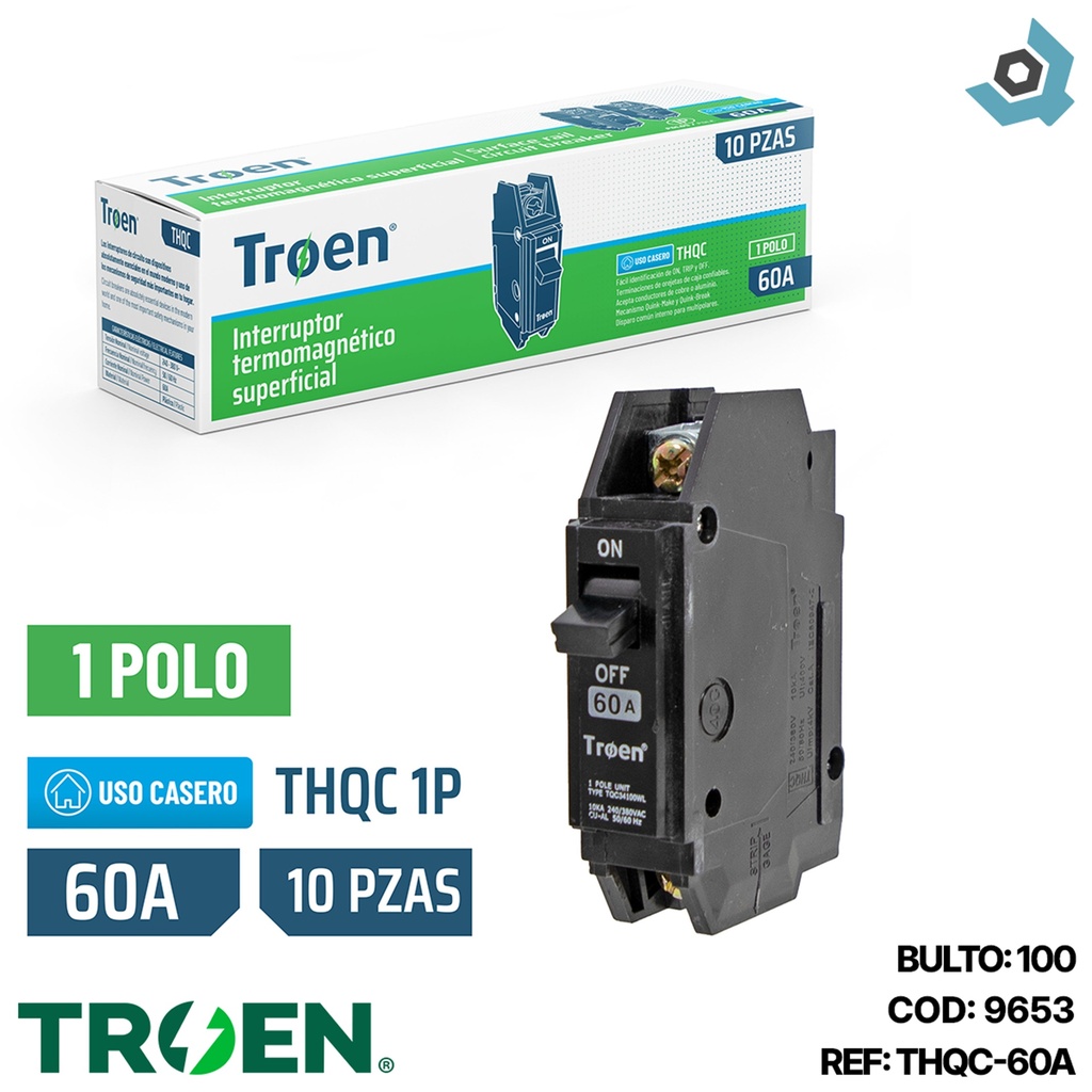 BREAKER SUPERFICIAL 1P X 60AMP TROEN