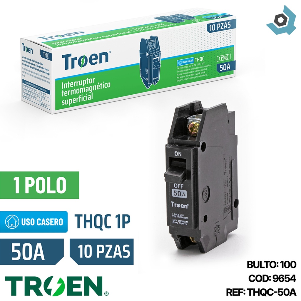 BREAKER SUPERFICIAL 1P X 50AMP TROEN