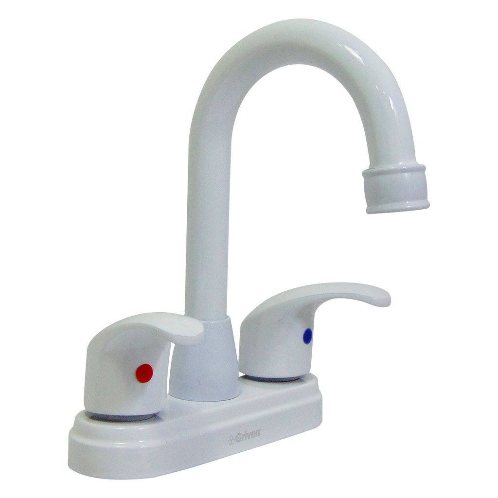 GRIFERIA PARA LAVAMANOS 4" CUELLO BAR GRIVEN WHITE