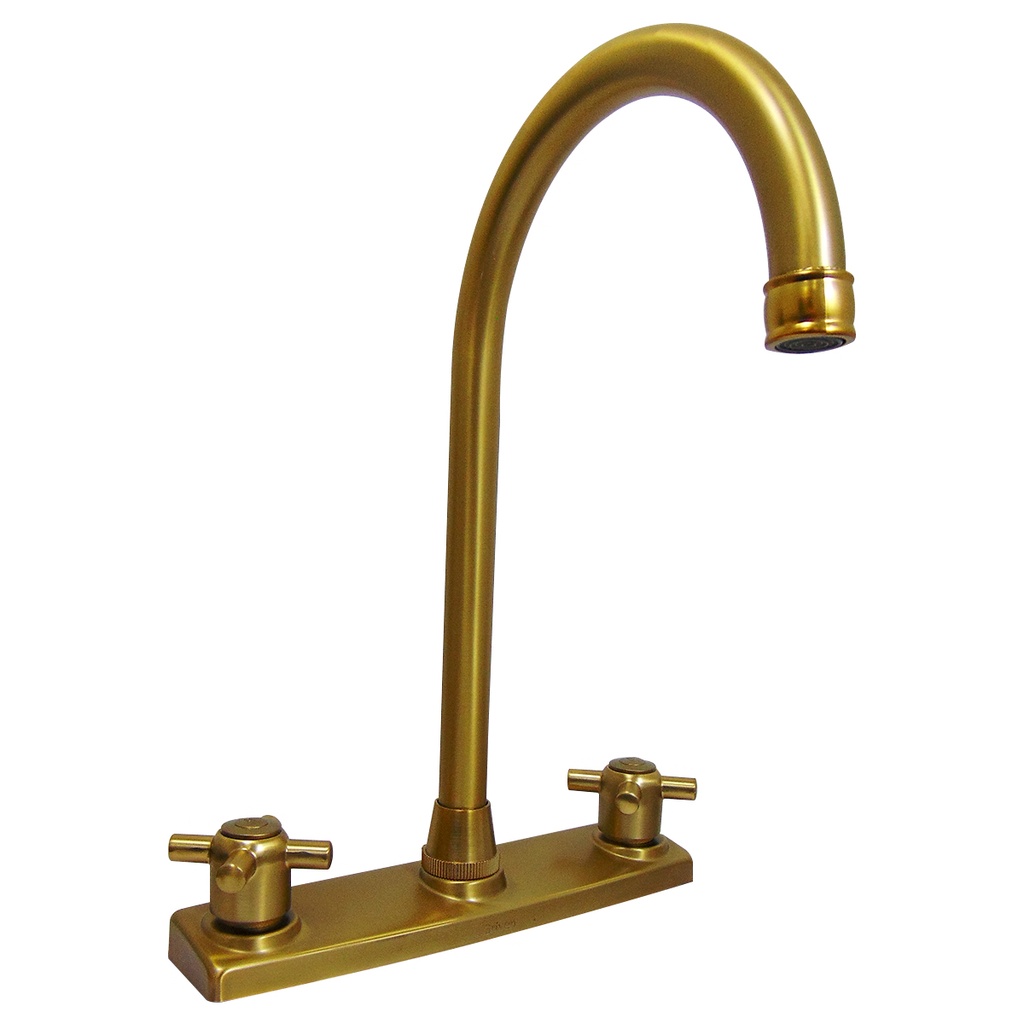 GRIFERIA PARA FREGADERO 8" CUELLO ALTO GRIVEN DORADO