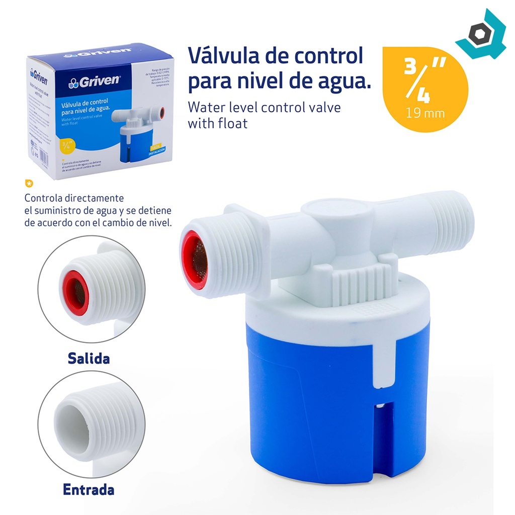 FLOTADOR 3/4" PARA TANQUES GRIVEN