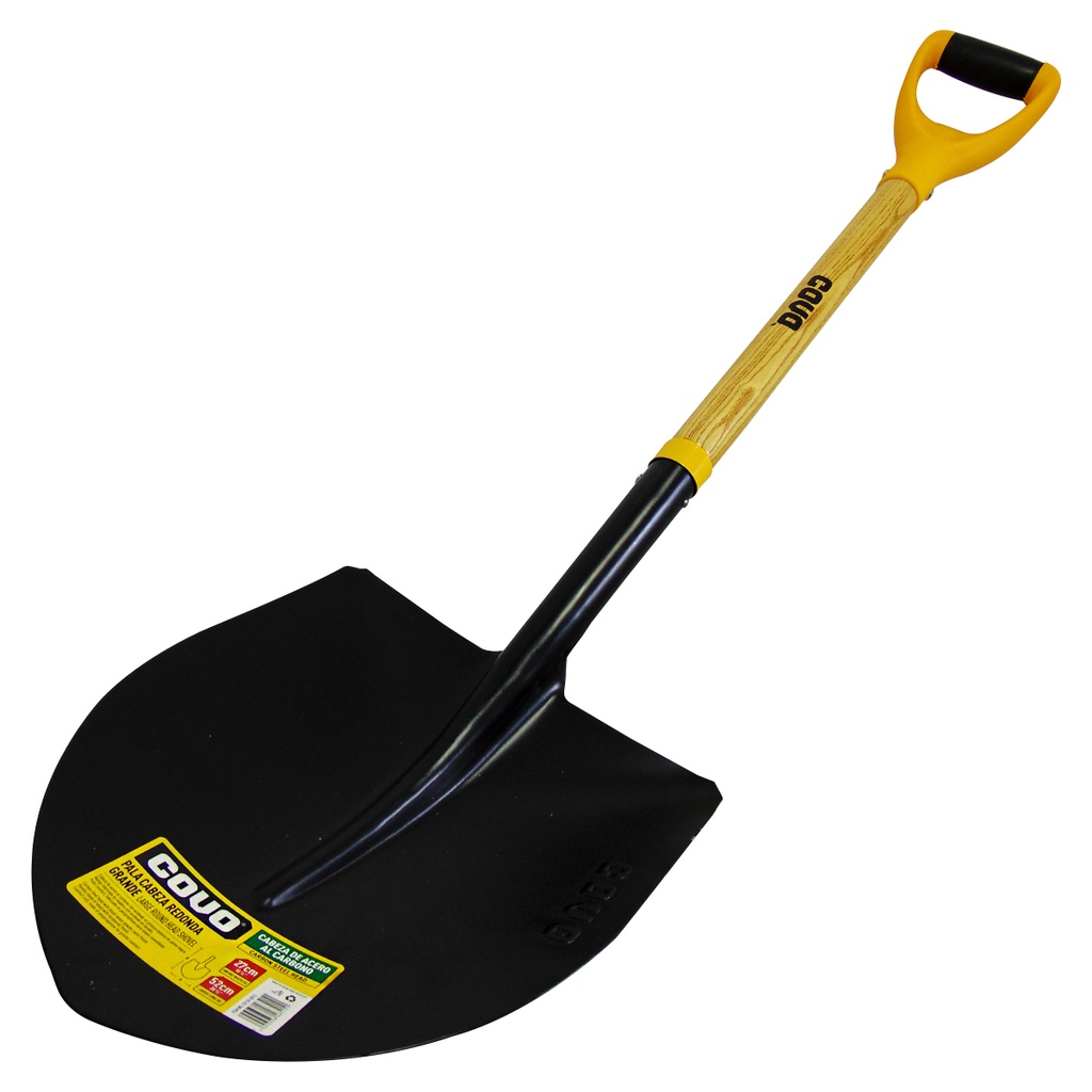 PALA REDONDA 27CM CABO DE MADERA COVO