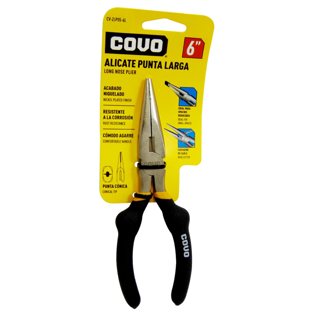 PINZA 6" PUNTA LARGA COVO