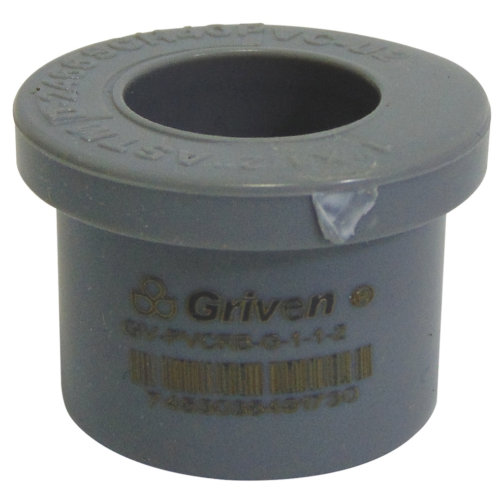 REDUCCION BUSHING 1" X 1/2" PVC GRIS GRIVEN