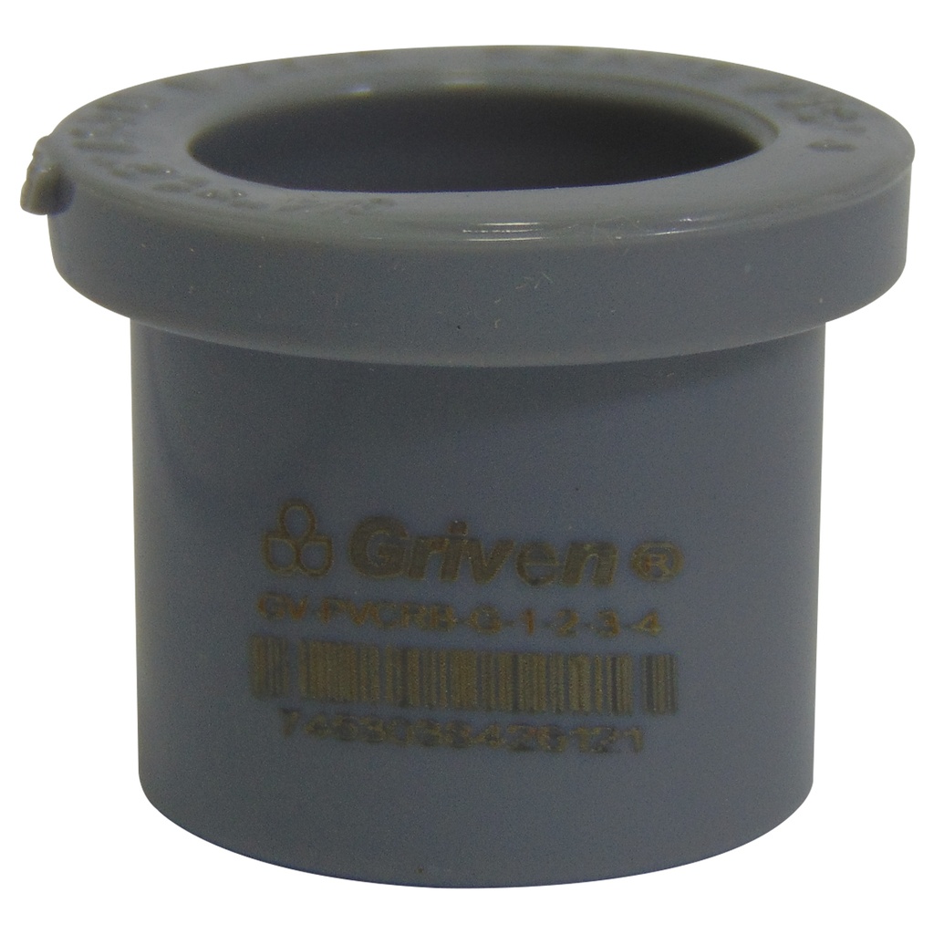 REDUCCION BUSHING 3/4" X 1/2" PVC GRIS GRIVEN