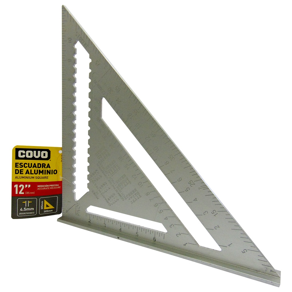 ESCUADRA DE ALUMINIO 12" COVO