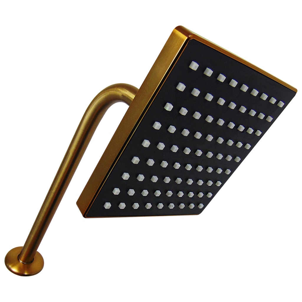 REGADERA PARA DUCHA 6" CUADRADA DORADA GRIVEN GOLDEN