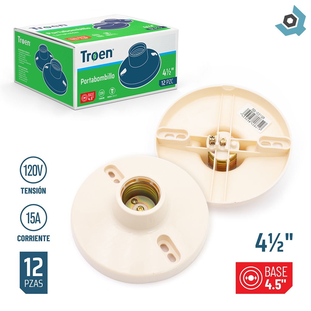 SOCATE PARA BOMBILLOS BEIGE TROEN