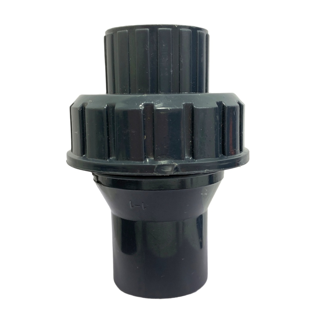 VALVULA CHEQUE UNION UNIVERSAL PVC PRES 3/4" C SIN ROSCA TUBRICA