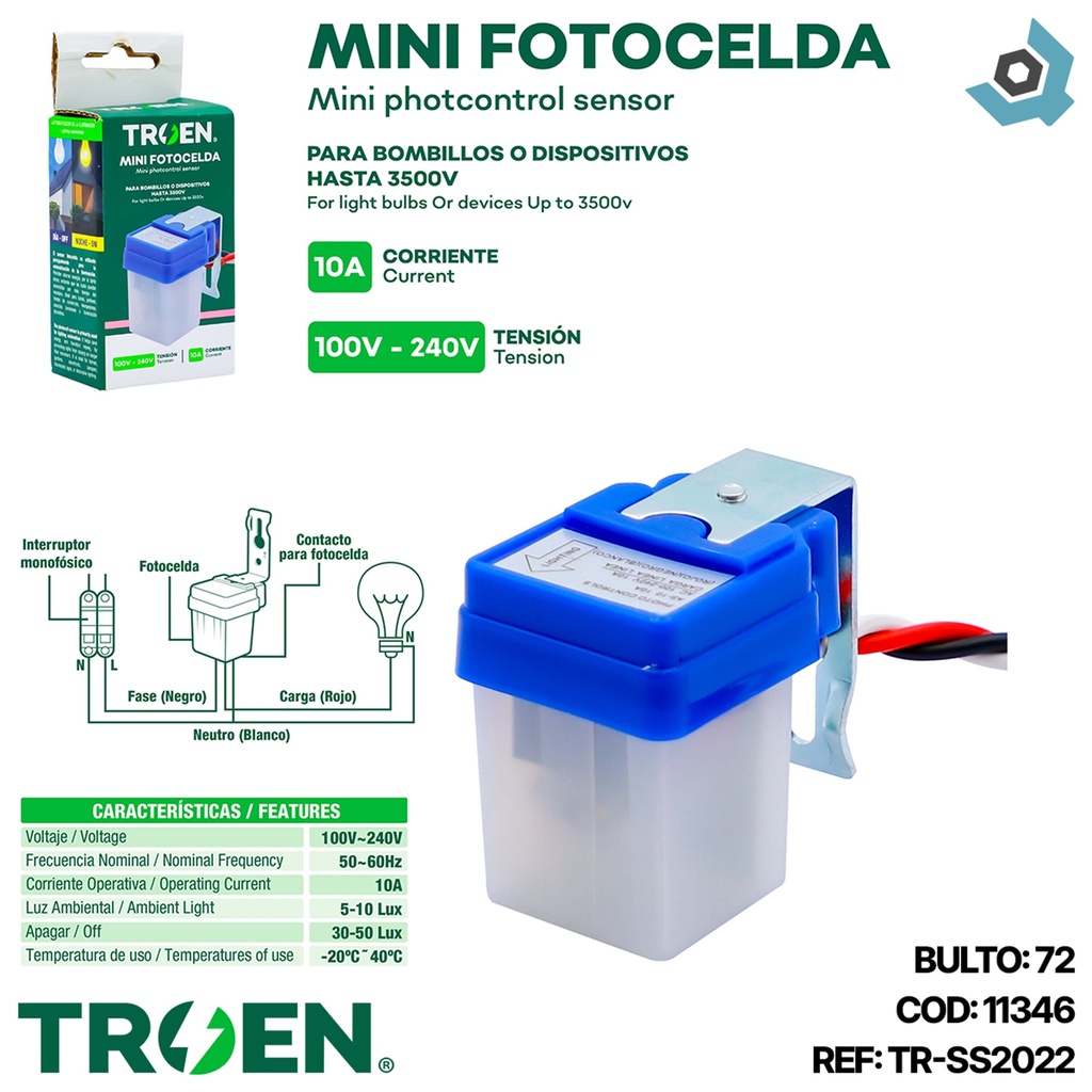MINI FOTOCELDA 10A TROEN