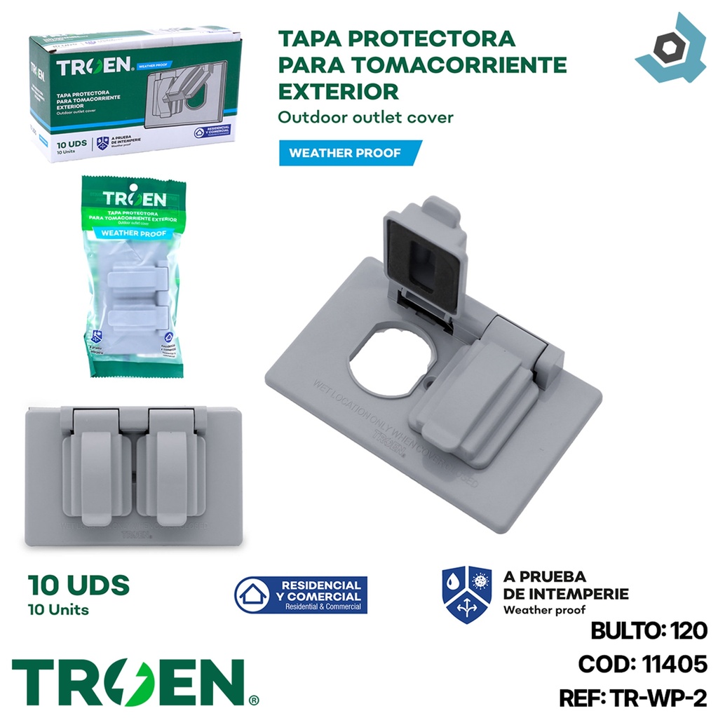 TAPA PARA TOMACORRIENTE TROEN