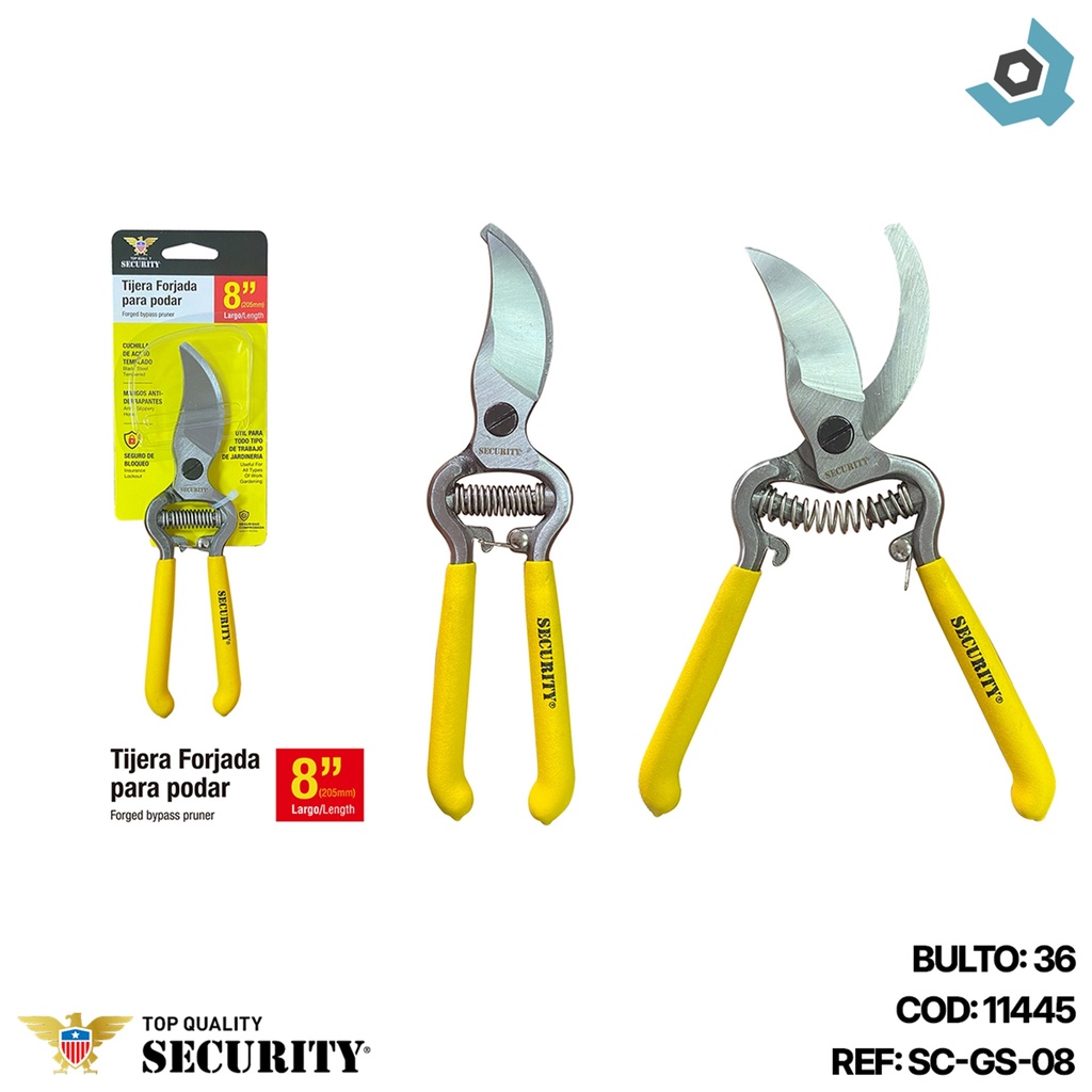 TIJERA FORJADA PARA PODAR 8" SECURITY