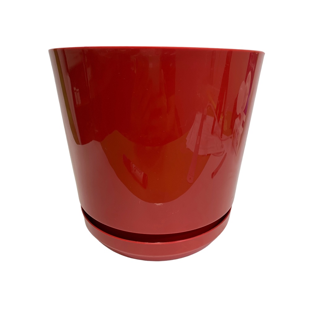 MATERO Y PLATO PP ART CIL LISO D-20 ROJO DP