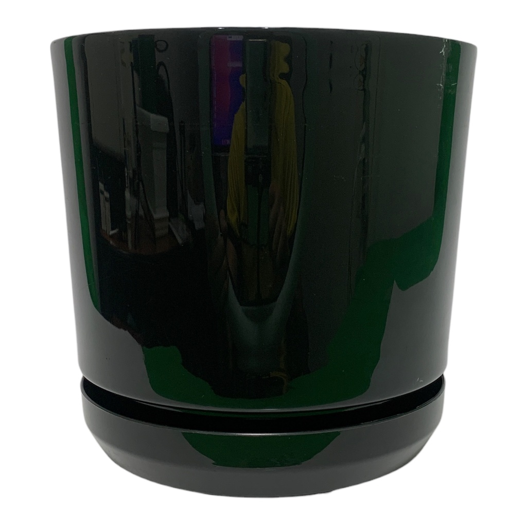 MATERO Y PLATO PP ART CIL LISO D-20 NEGRO DP