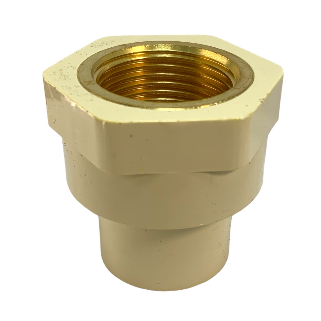 ADAPTADOR CPVC PRES 1" C X HR DE BRONCE TUBRICA
